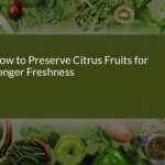 How to Preserve Citrus Fruits for Longer Freshness: Expert Tips and Techniques