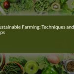 Sustainable Farming: Techniques and Tips for a Greener Future