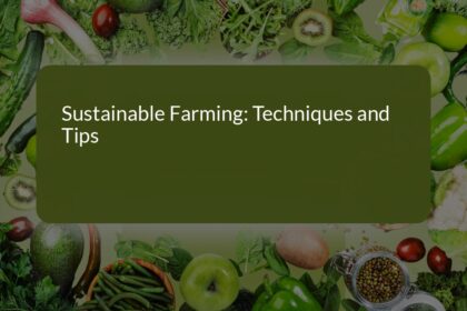 Sustainable Farming: Techniques and Tips for a Greener Future