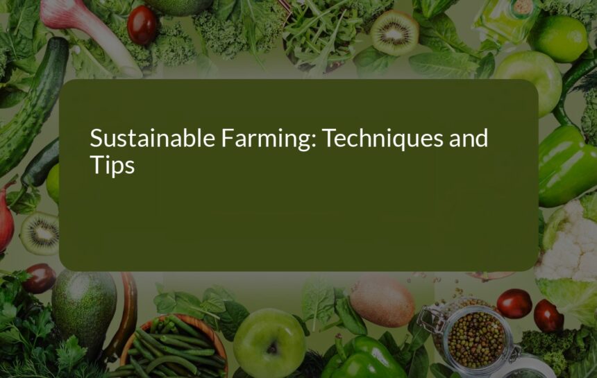 Sustainable Farming: Techniques and Tips for a Greener Future